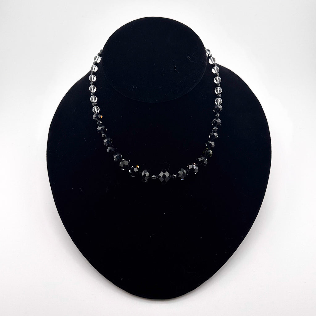 Spinel, Swarovski Crystal, and Sterling Silver Necklace