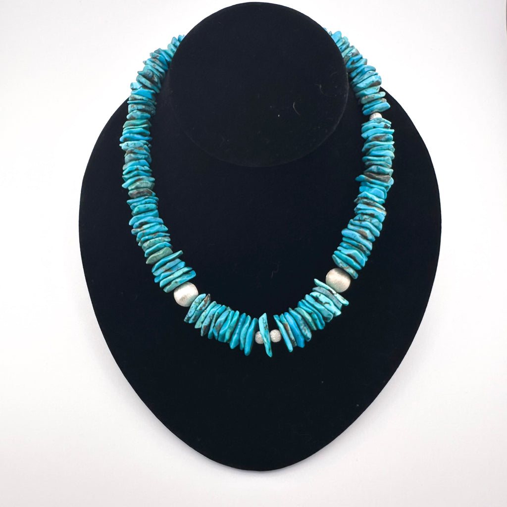 Turquoise (Mexican) and Sterling Silver Necklace