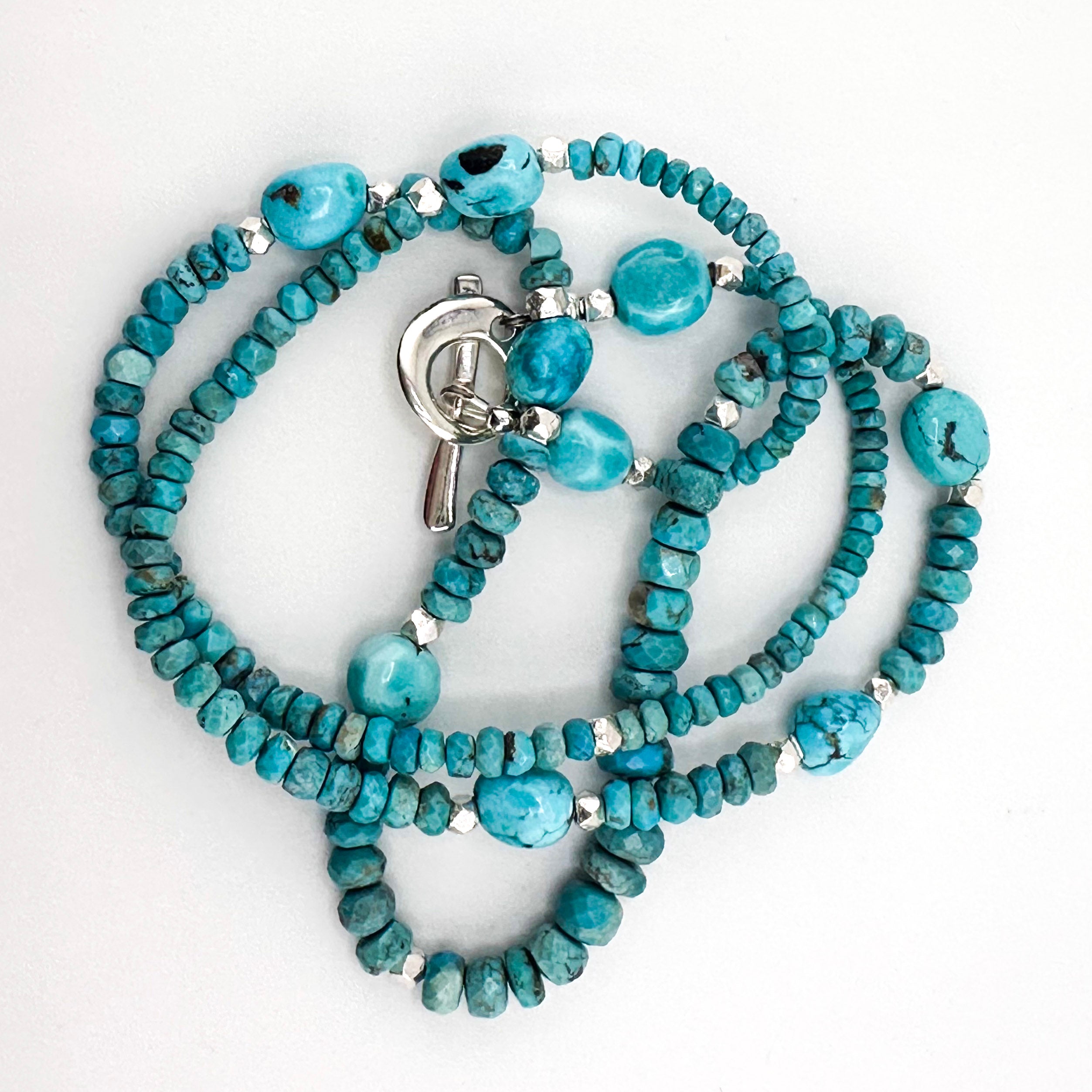 Turquoise (Sleeping Beauty) and Sterling Silver Necklace