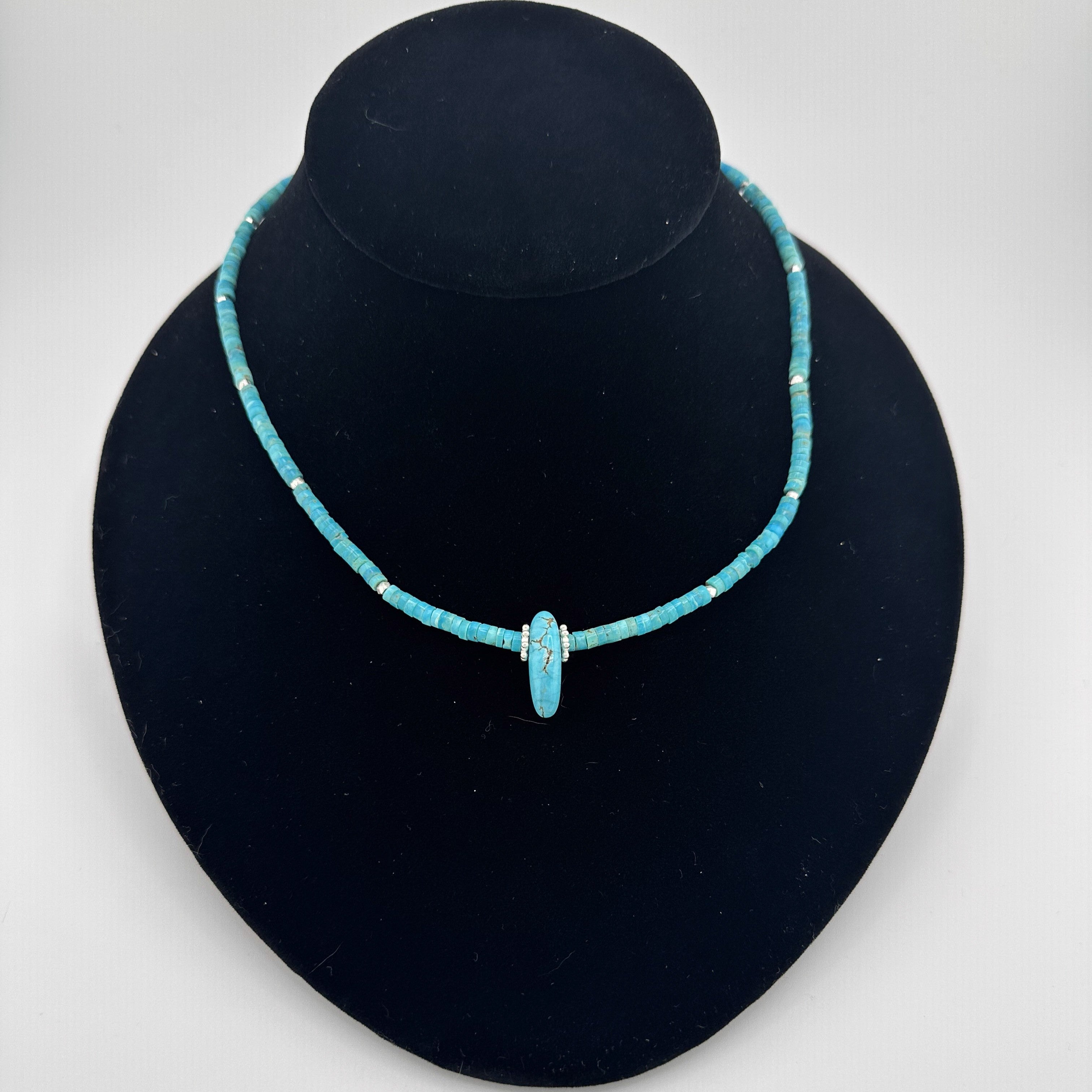 Turquoise (American) and Sterling Silver Necklace