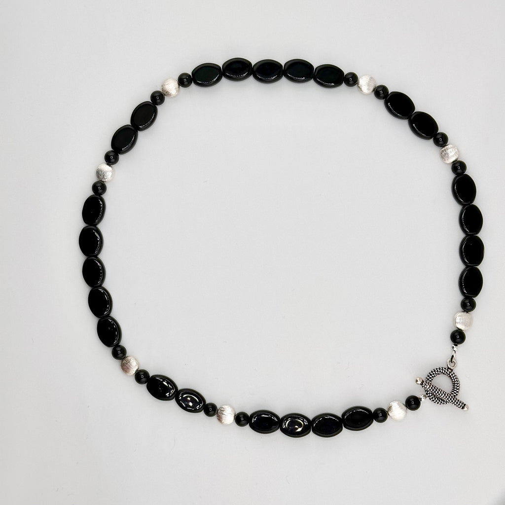 Onyx and Sterling Silver Necklace