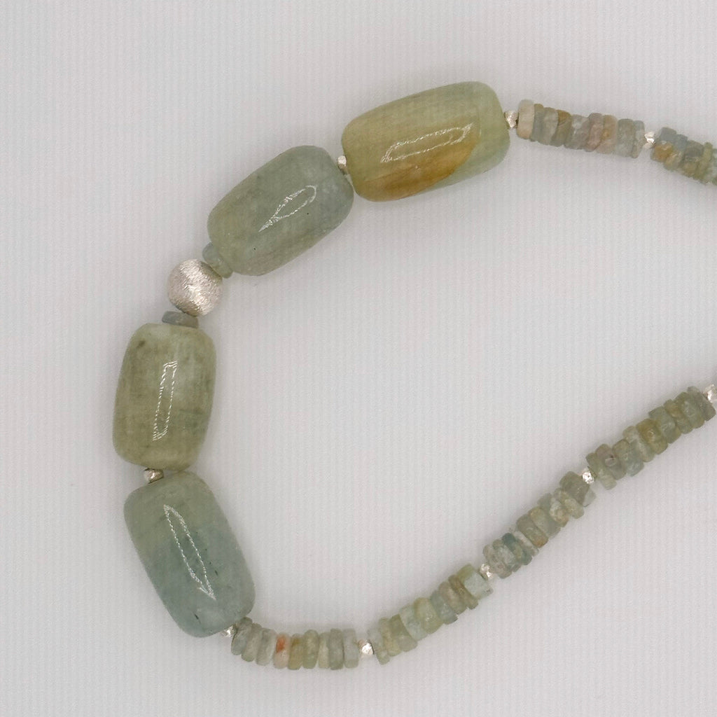 Aquamarine and Sterling Silver Necklace