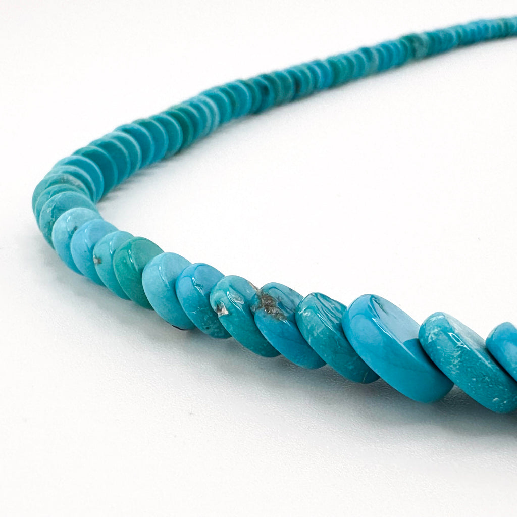 Turquoise (Sleeping Beauty) and Sterling Silver 19" Necklace
