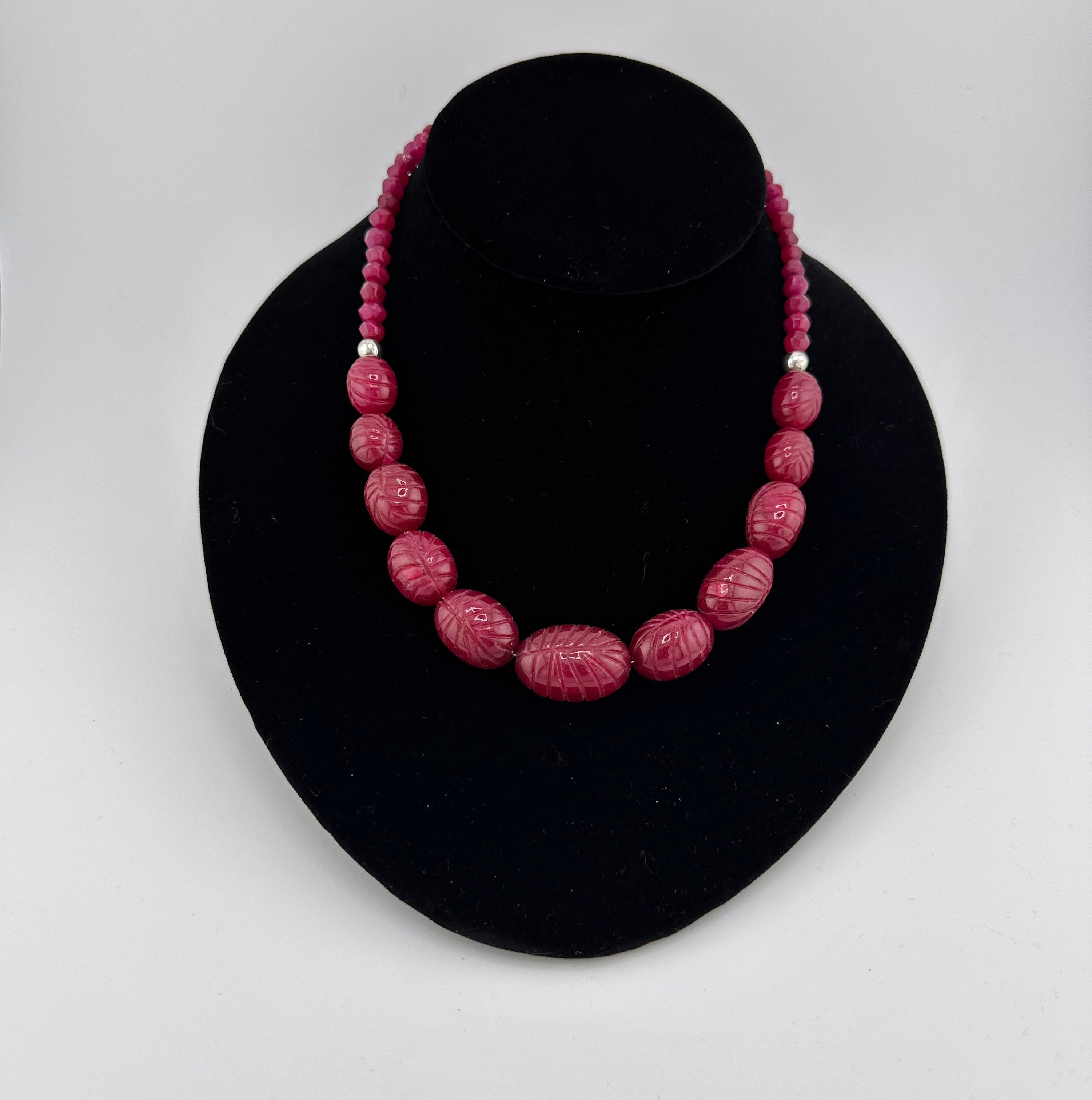 Ruby and Sterling Silver Necklace