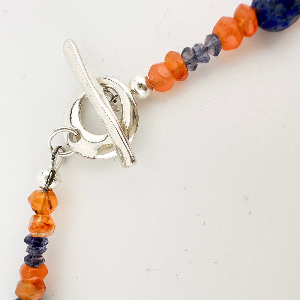 Citrine, Lapis, Sodalite, and Sterling Silver Neckalce