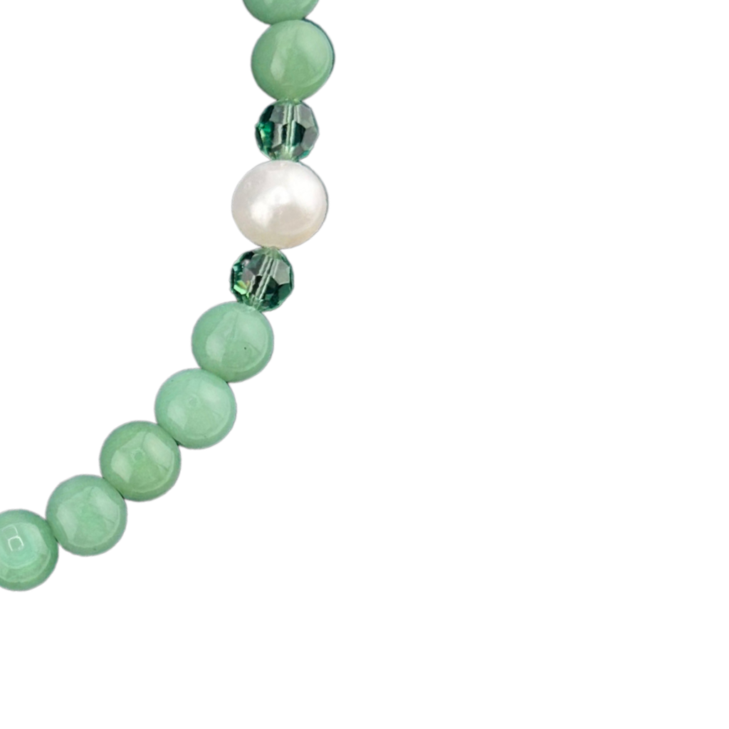 Vintage (1950s) Jade, Pearl, Swarovski Crystal, and 22K Gold Vermeil