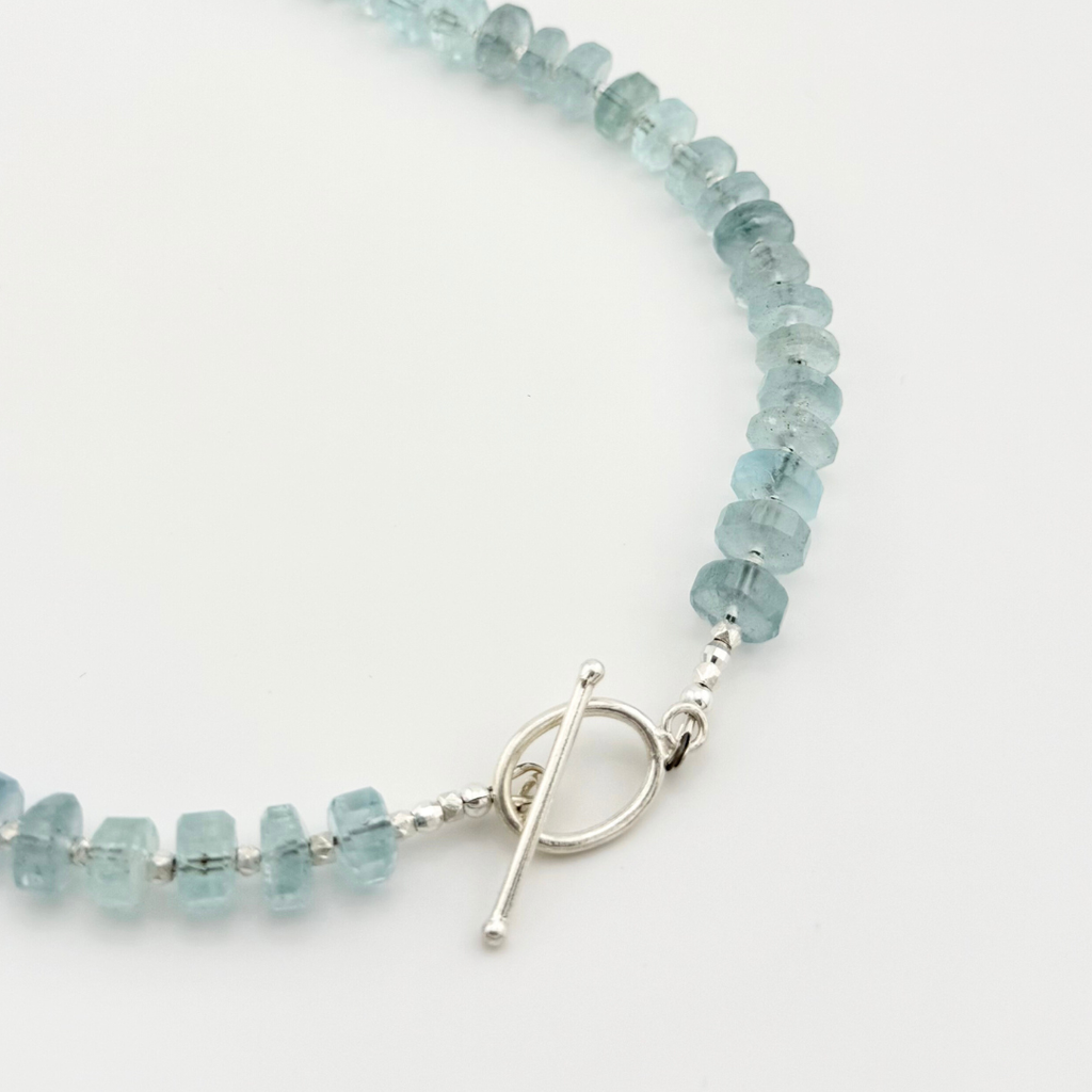 Aquamarine and Sterling Silver Necklace