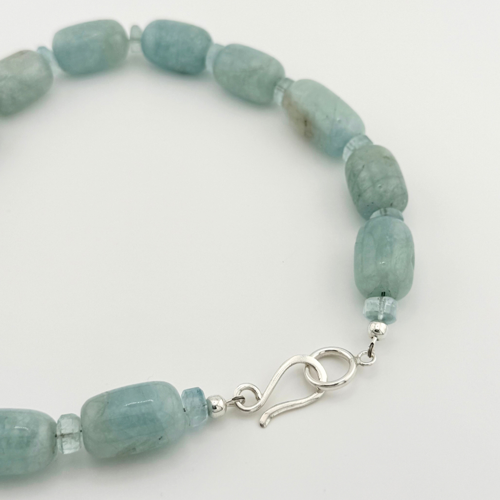 Aquamarine and Sterling Silver Necklace