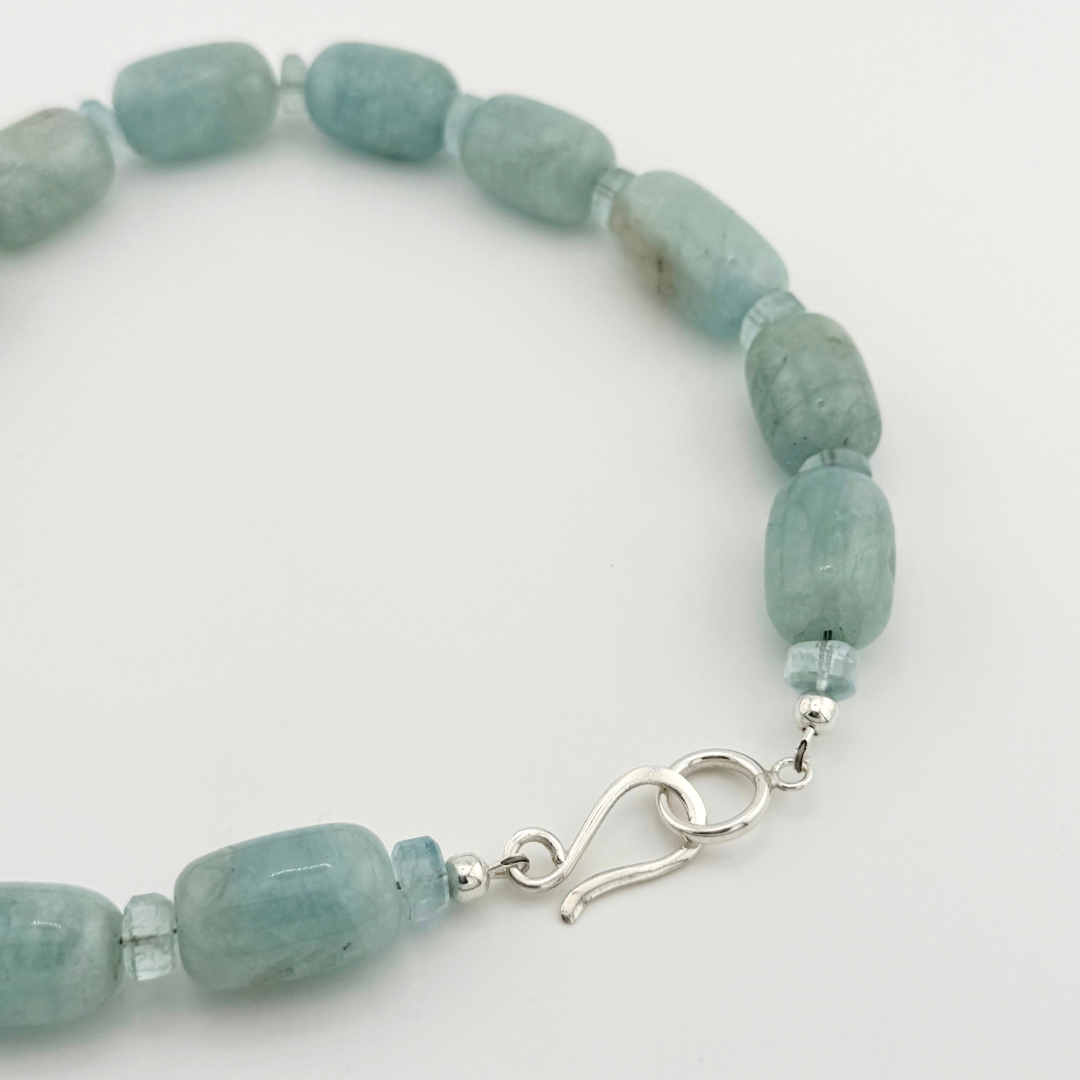 Aquamarine and Sterling Silver Necklace