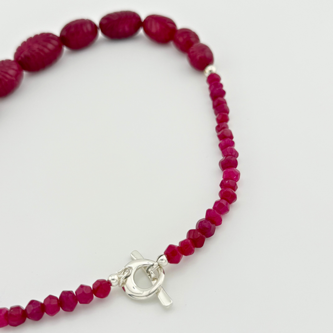 Ruby and Sterling Silver Necklace