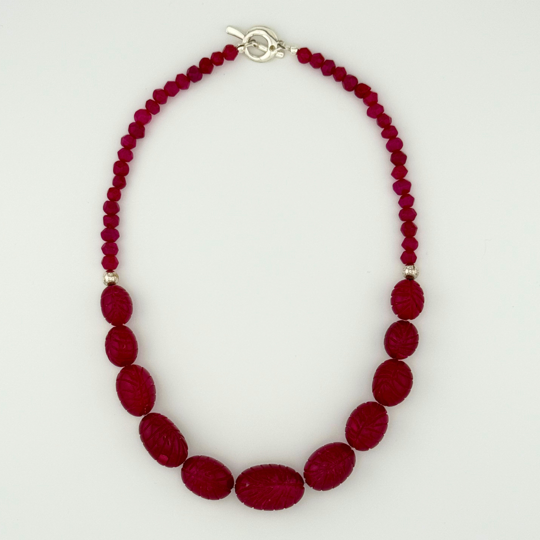 Ruby and Sterling Silver Necklace