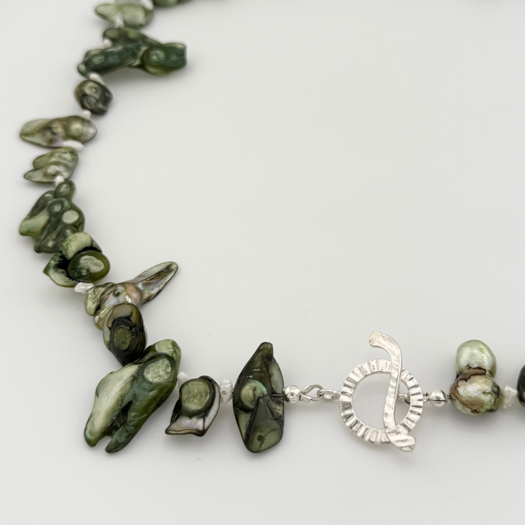 Pearl (Keshi and Seed) and Sterling Necklace