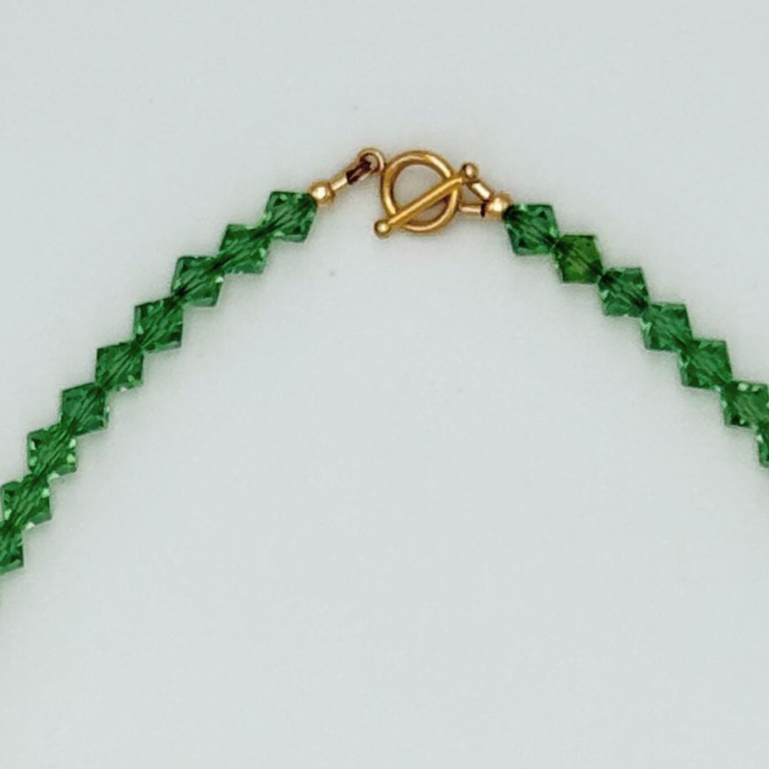 Aquamarine, Swarovski Crystal, and 14K Gold Fill Necklace