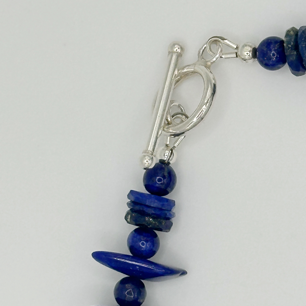 Lapis, Lapis, Lapis, and Sterling Silver Necklace